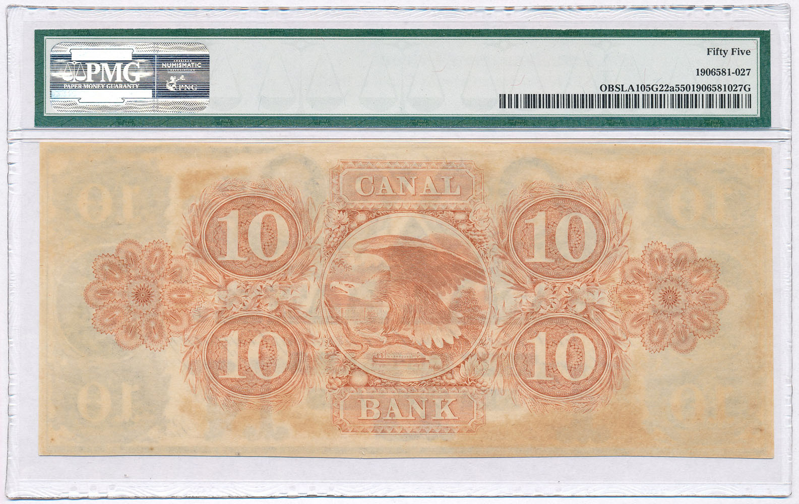 USA. 10 dolarów 1840 New Orleans PMG 55